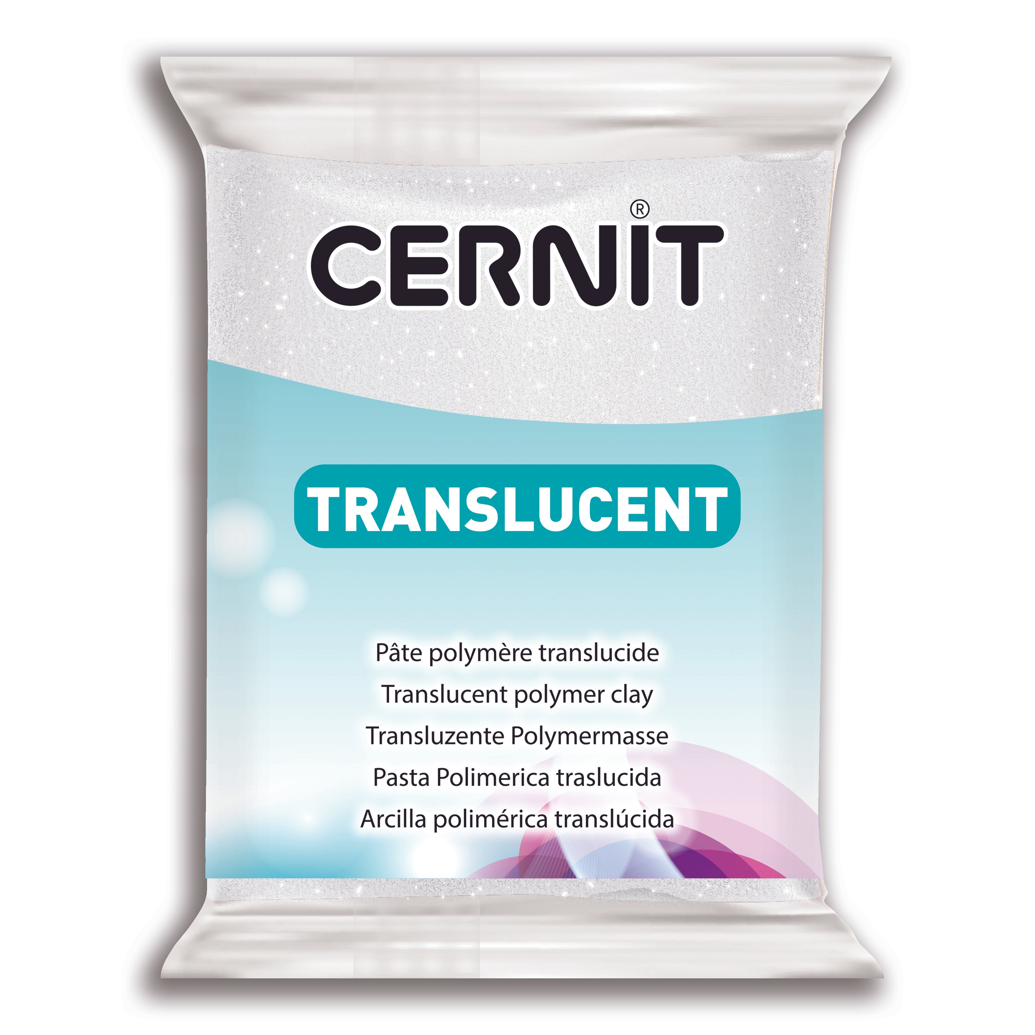 Cernit Translucent - Glitter White, 2 oz