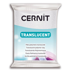 Cernit Translucent - Glitter White, 2 oz