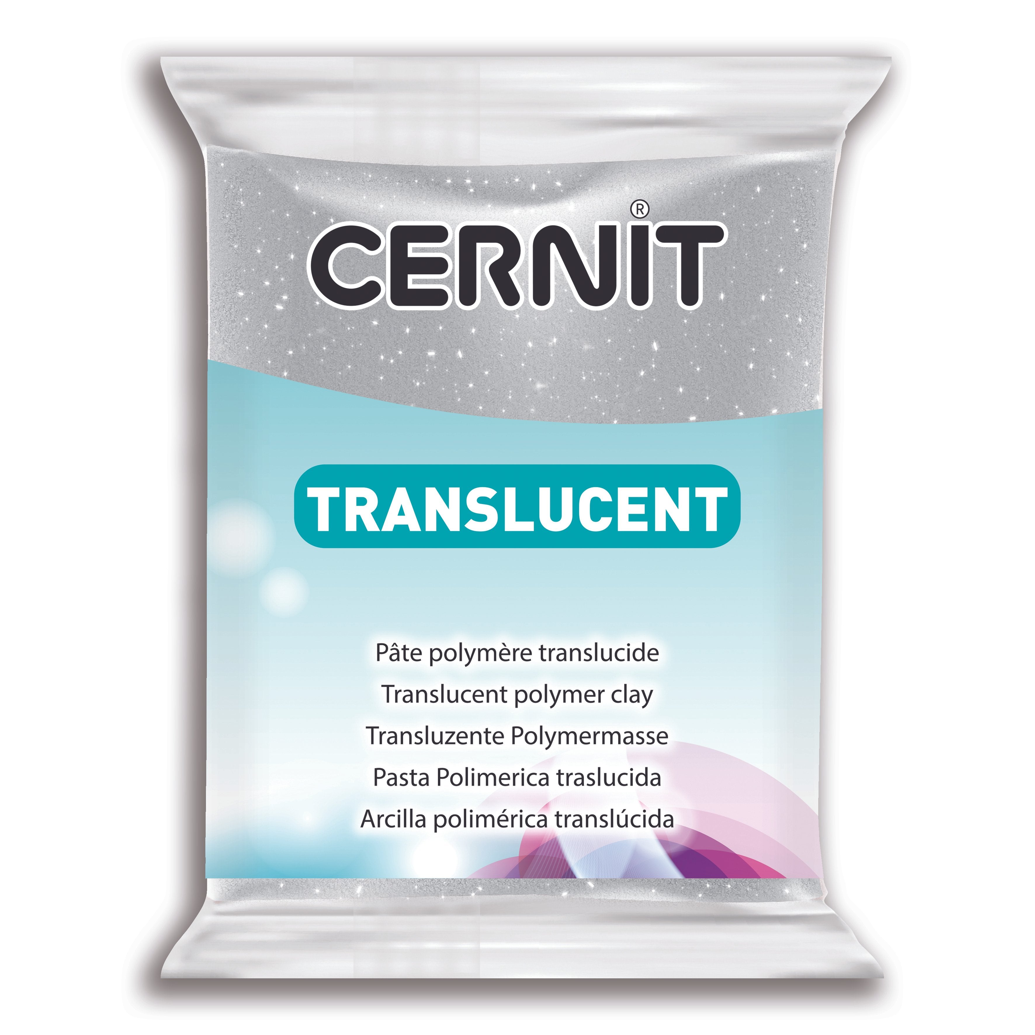 Cernit Translucent - Glitter Silver, 2 oz