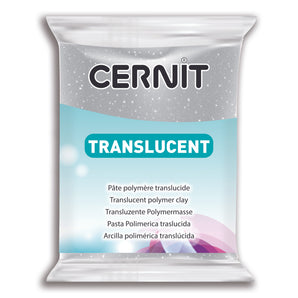 Cernit Translucent - Glitter Silver, 2 oz