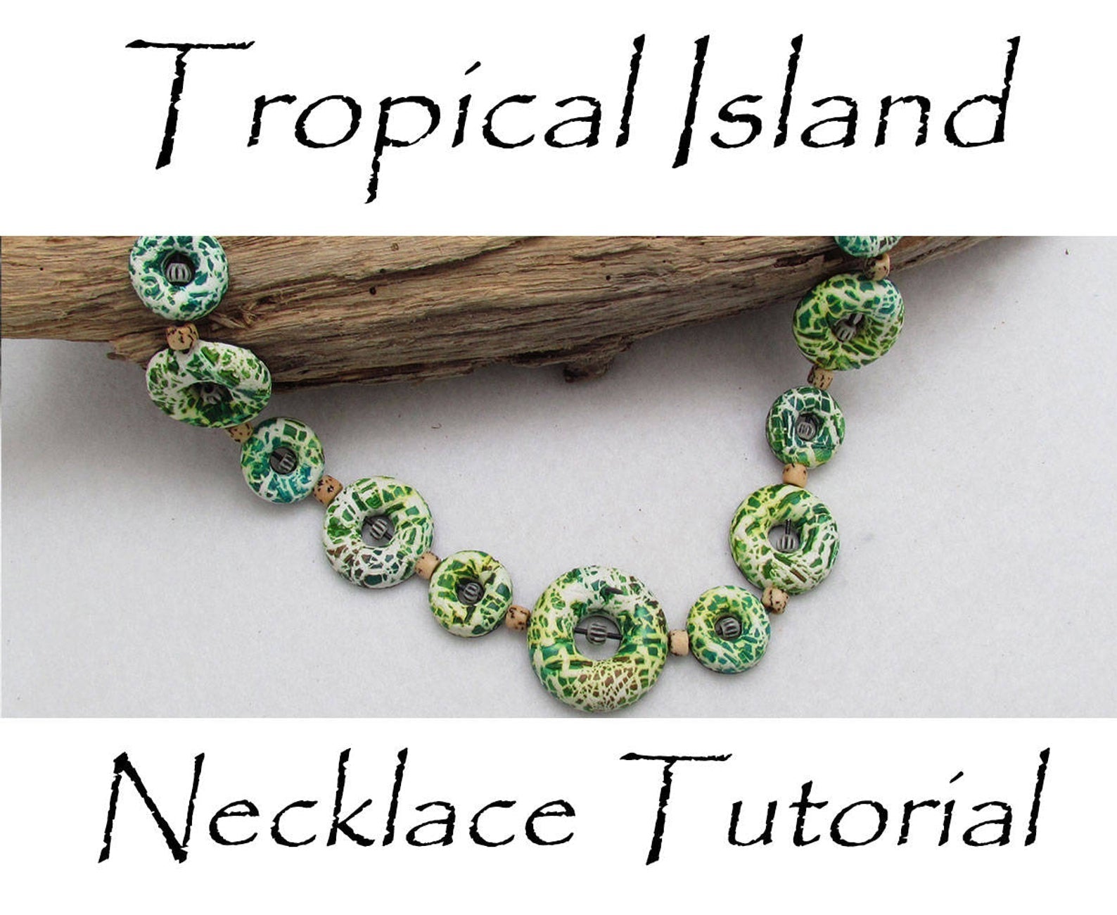 Tropical Island Polymer Clay Necklace Video Tutorial