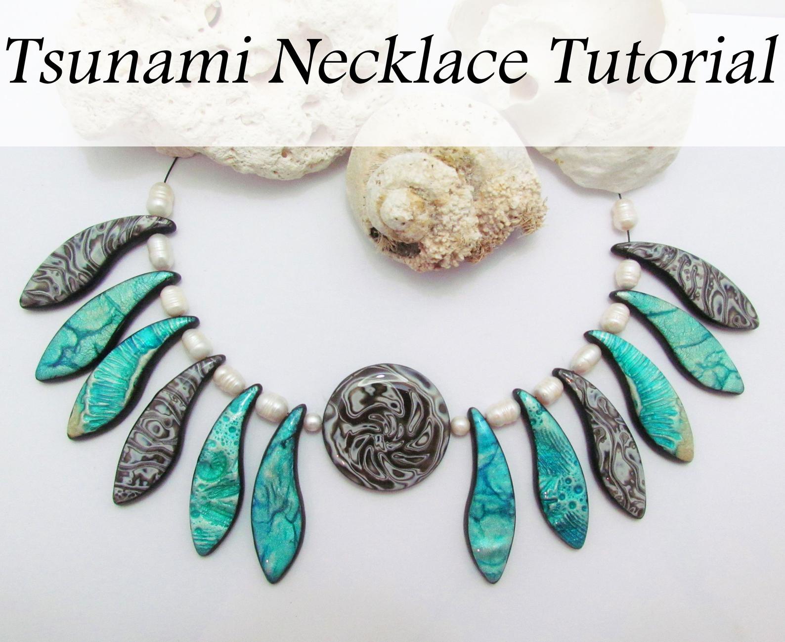 Tsunami Polymer Clay Necklace Video Tutorial
