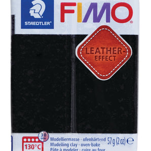 FIMO Leather Effect - Black, 2 oz