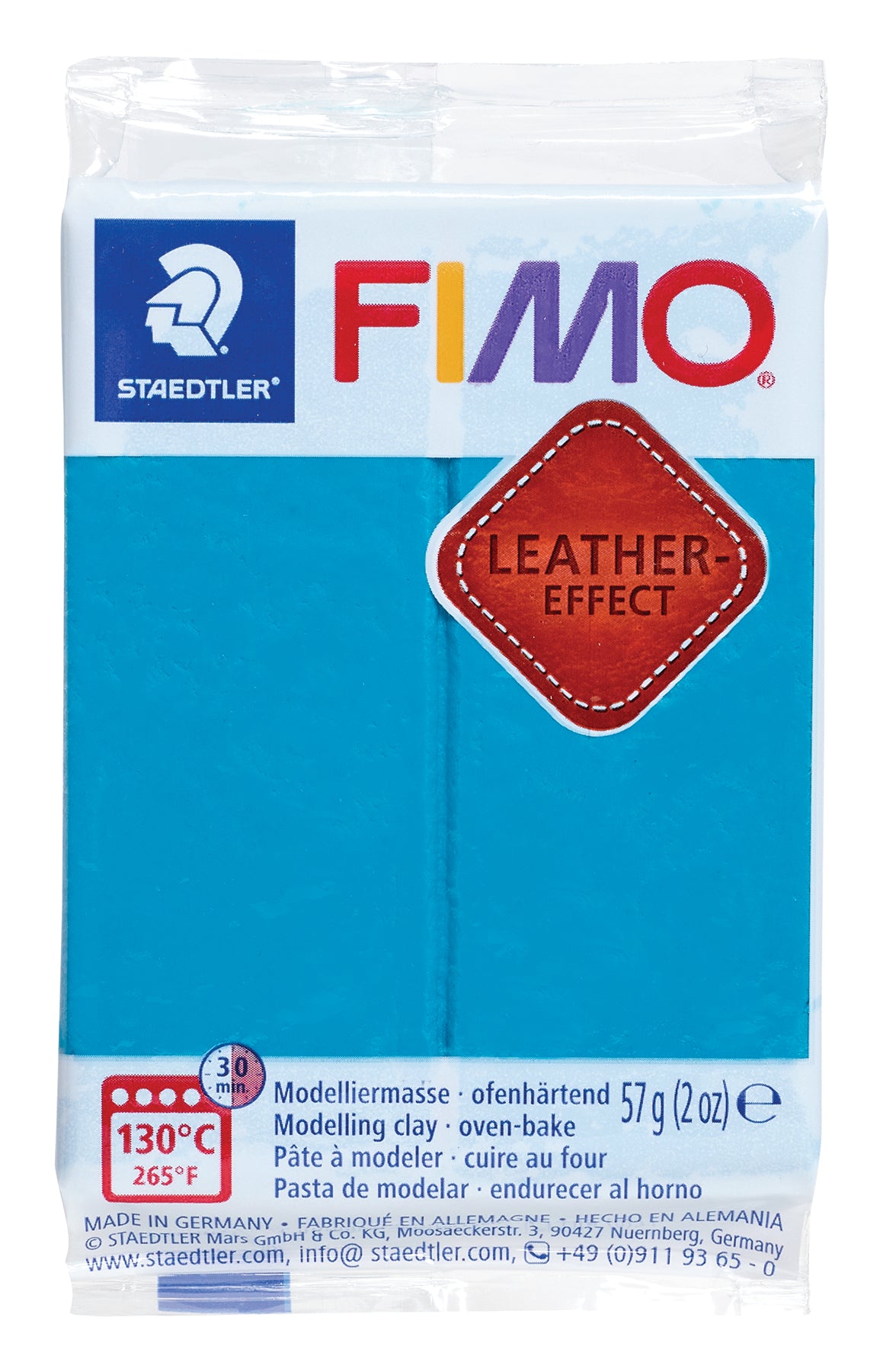 FIMO Leather Effect - Lagoon, 2 oz.