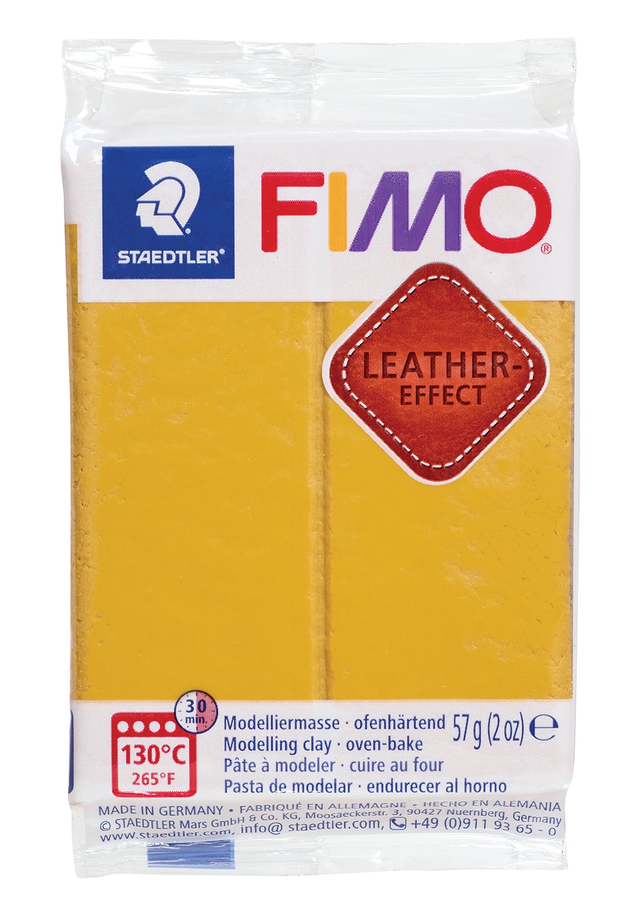 FIMO Leather Effect - Ochre, 2 oz.