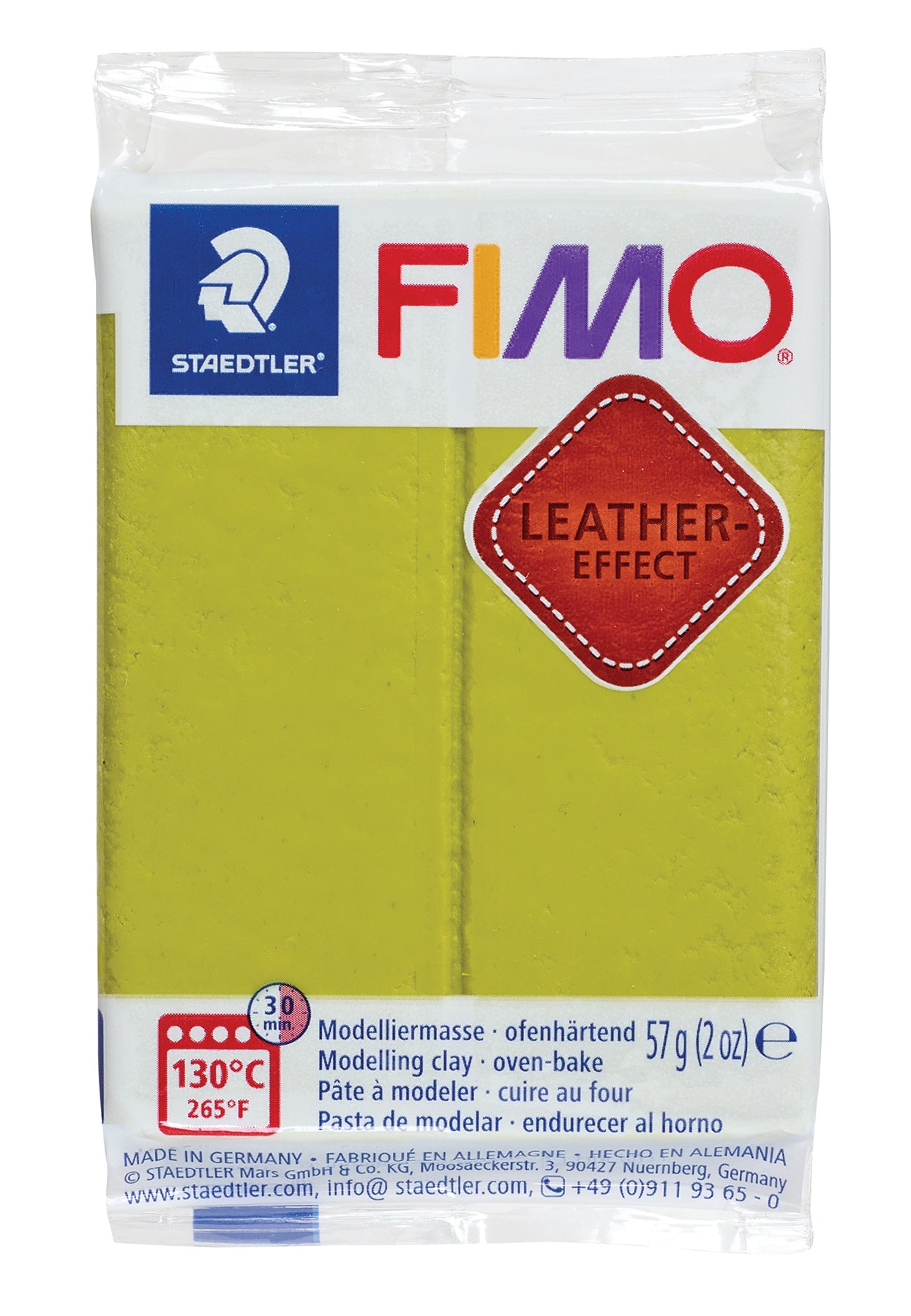 FIMO Leather Effect - Olive, 2 oz.