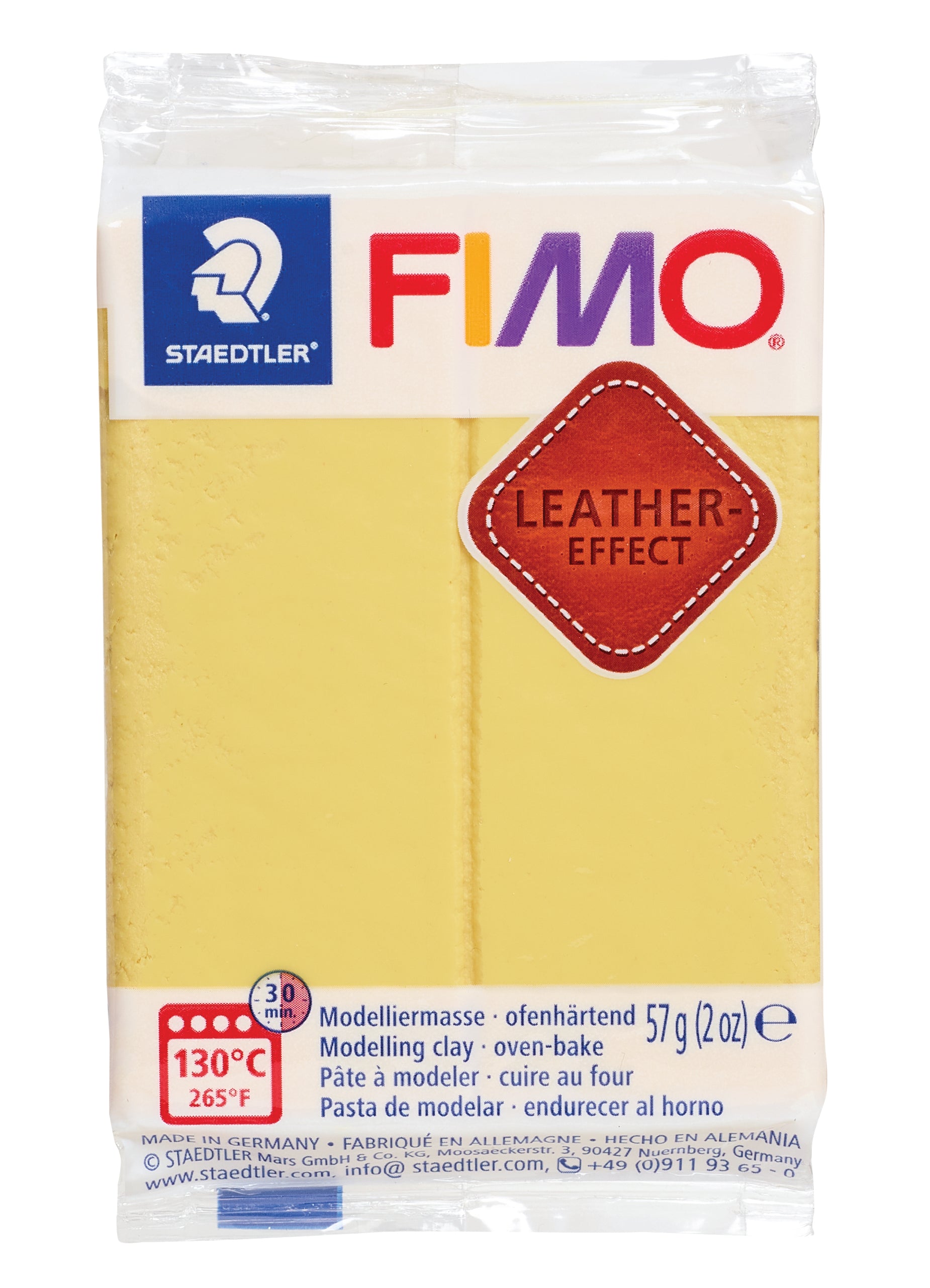 FIMO Leather Effect - Saffron, 2 oz.