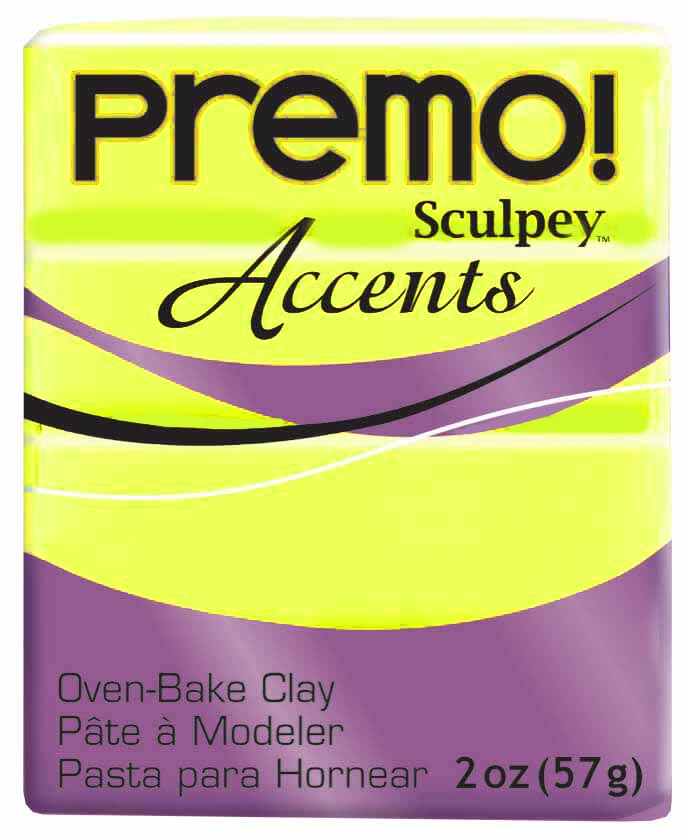 Sculpey Premo Polymer Clay - Bright Green Pearl 2 oz.