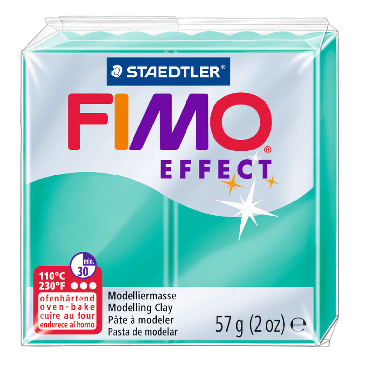 FIMO Effect oven-bake polymer clay, yellow (translucent), Nr. 104, 57 gr