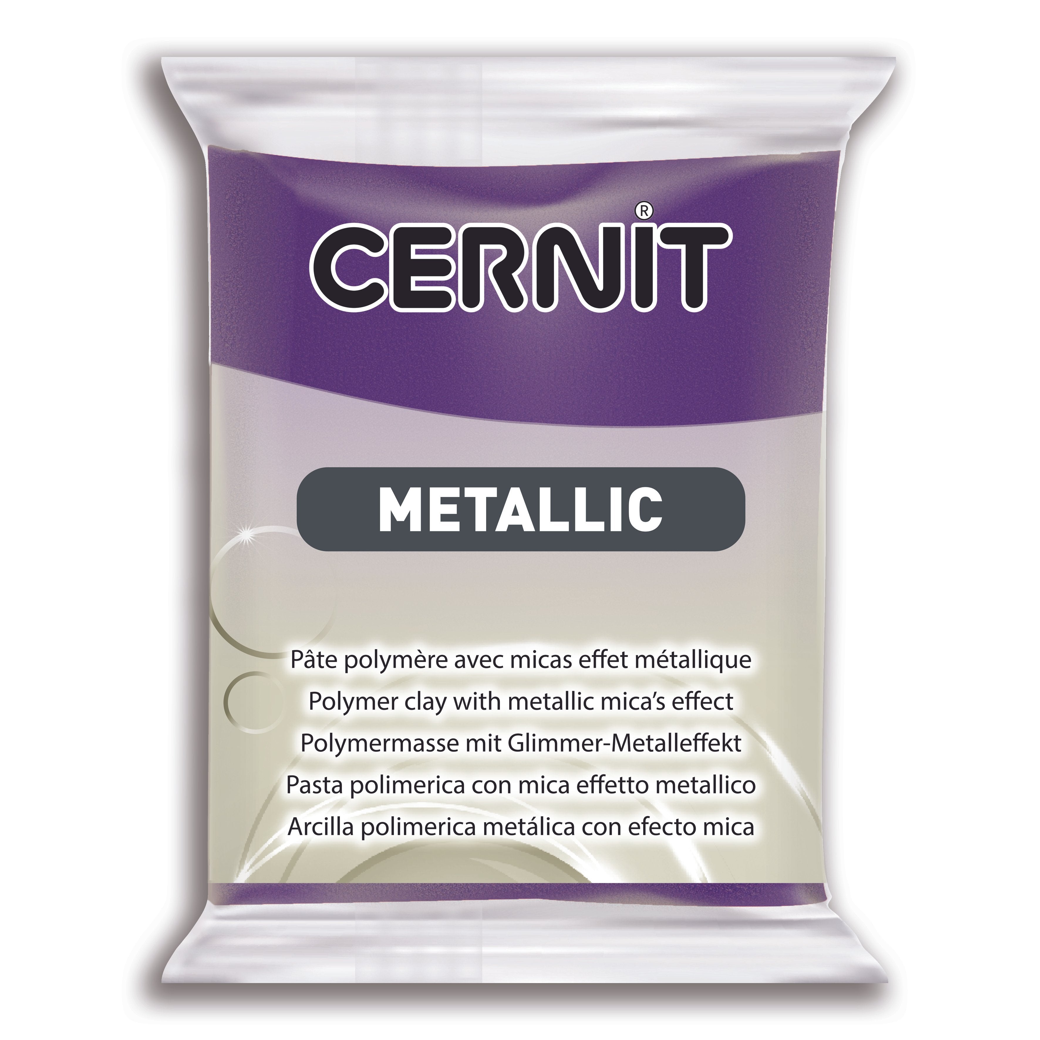 Cernit Translucent - Glitter Silver 56g - Polymer Clay Superstore