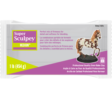 Pâte à Modeler Sculpey Super Gray 1 Lb 454 G - SS1GRAY