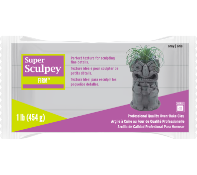  Polyform Super Sculpey Firm Gray, Premium, Non Toxic